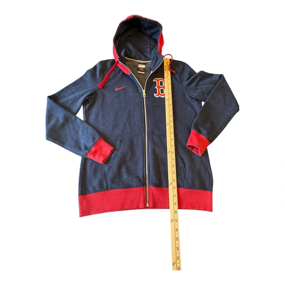 Boston Red Sox Nike Full Zip Hoodie Sweatshirt Red Blue with Zipper Women's XL
